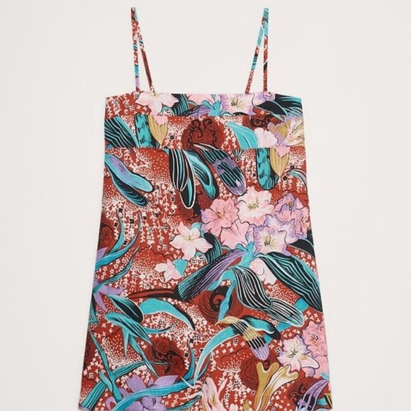 🌸 White Lotus Multi-Floral Linen Mini Dress - NWT! 🌸 - Picture 5 of 5